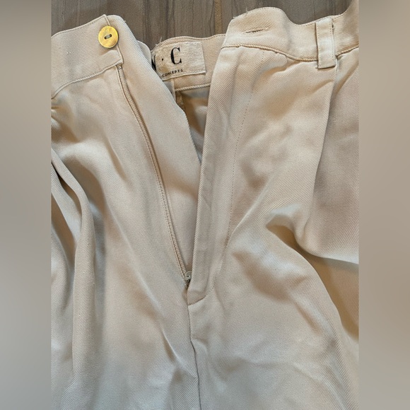 INC International Concepts Light Khaki Silk Slacks Women’s Size 12 Wide Leg - Picture 6 of 12